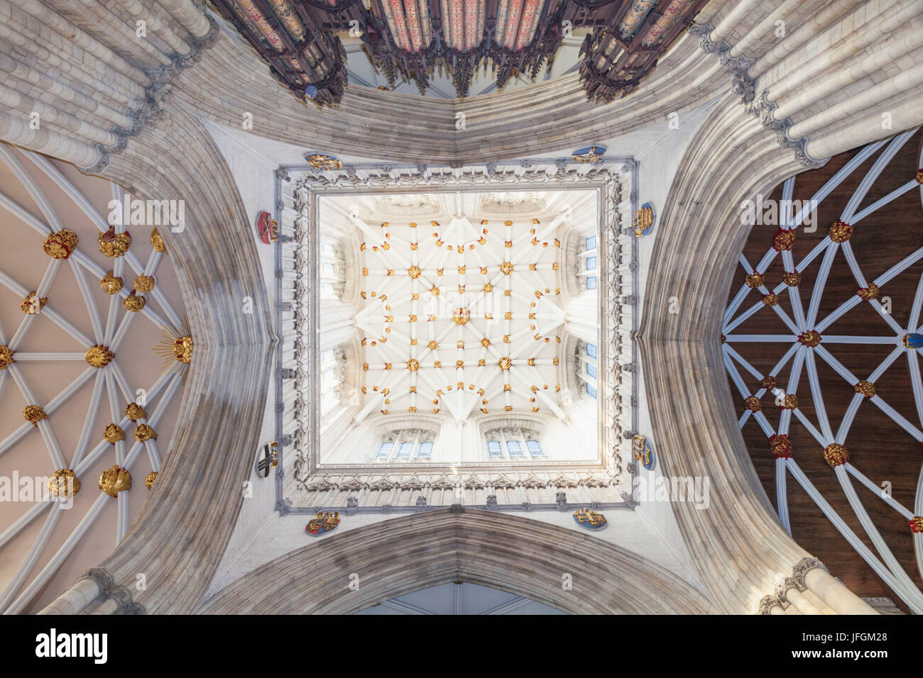L'Angleterre, dans le Yorkshire, York, York Minster, vue intérieure Banque D'Images