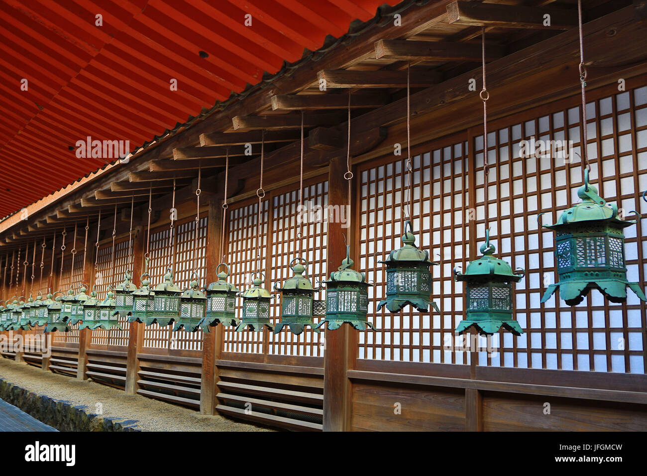 Le Japon, Kansai, Nara, ville sanctuaire Kasuga, Patrimoine Mondial de l'UNESCO, Banque D'Images