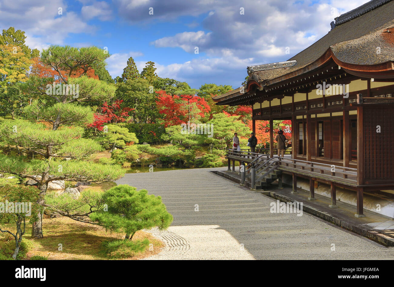 Le Japon, la ville de Kyoto, Ninna-ji Temple Banque D'Images