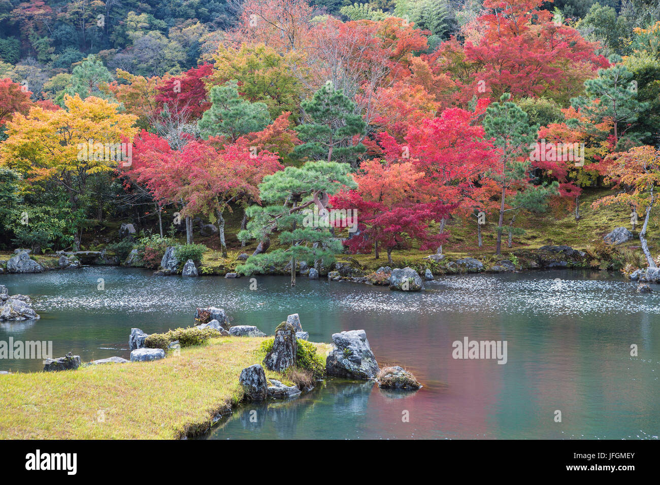 Le Japon, la ville de Kyoto, Tenryu-ji, Tenryu Jardin Banque D'Images