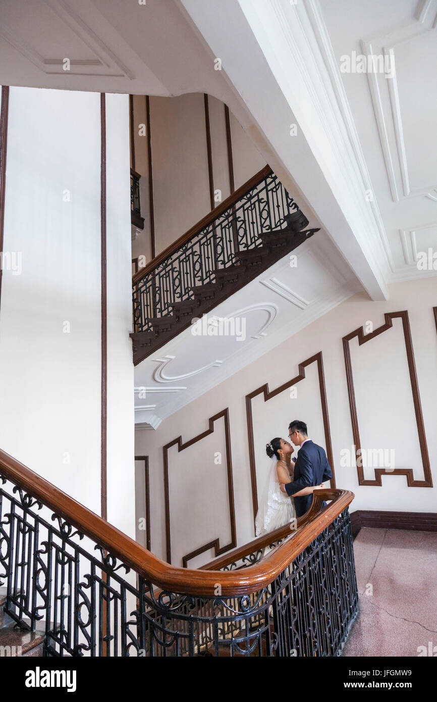 La Chine, Shanghai, l'Astor House Hotel, Wedding Couple Banque D'Images