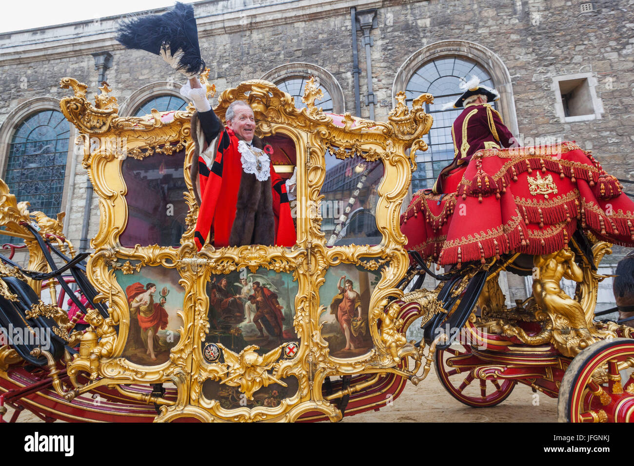 L'Angleterre, Londres, le lord-maire's Show, Lord Mayor's State Coach Banque D'Images