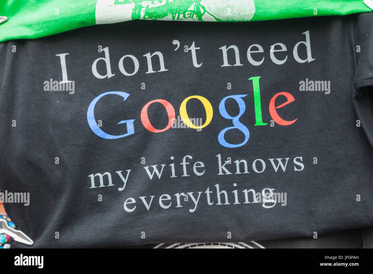 Thaïlande, Bangkok, Khaosan Road, Détail de T-shirt Banque D'Images