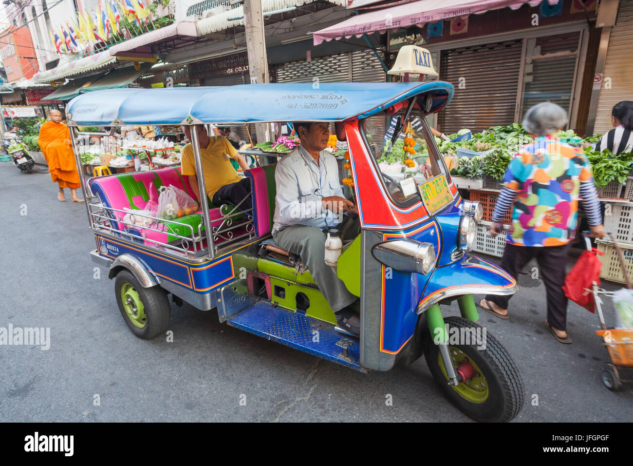 Thaïlande, Bangkok, Khaosan Road, Tuk Tuk Banque D'Images