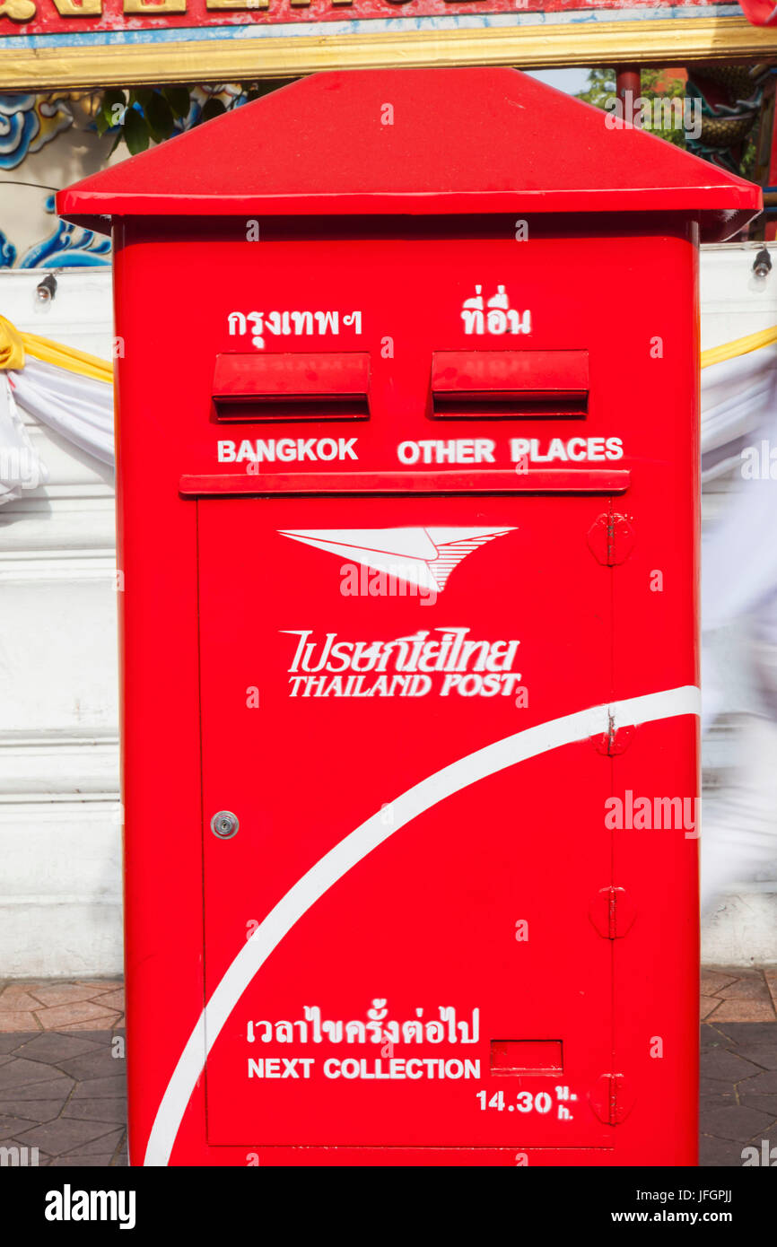 Thaïlande, Bangkok, Postbox Banque D'Images