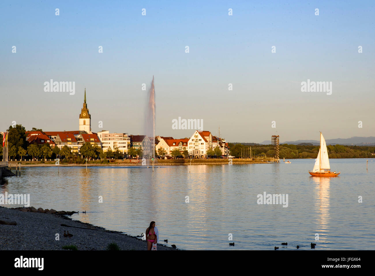 Lac de Constance, Friedrichshafen, Baden-Wurttemberg, Allemagne Banque D'Images