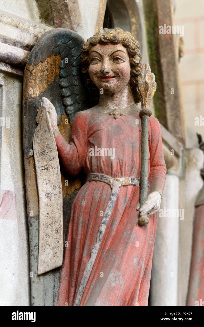 Sculpture dans le saint tombeau à l'intérieur Mauritiusrotunde, Münster, Constance, le lac de Constance, Baden-Wurttemberg, Allemagne Banque D'Images