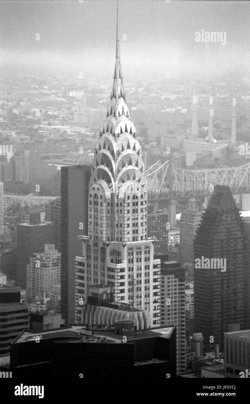 Les USA, New York City, Chrysler Building, s/w Banque D'Images