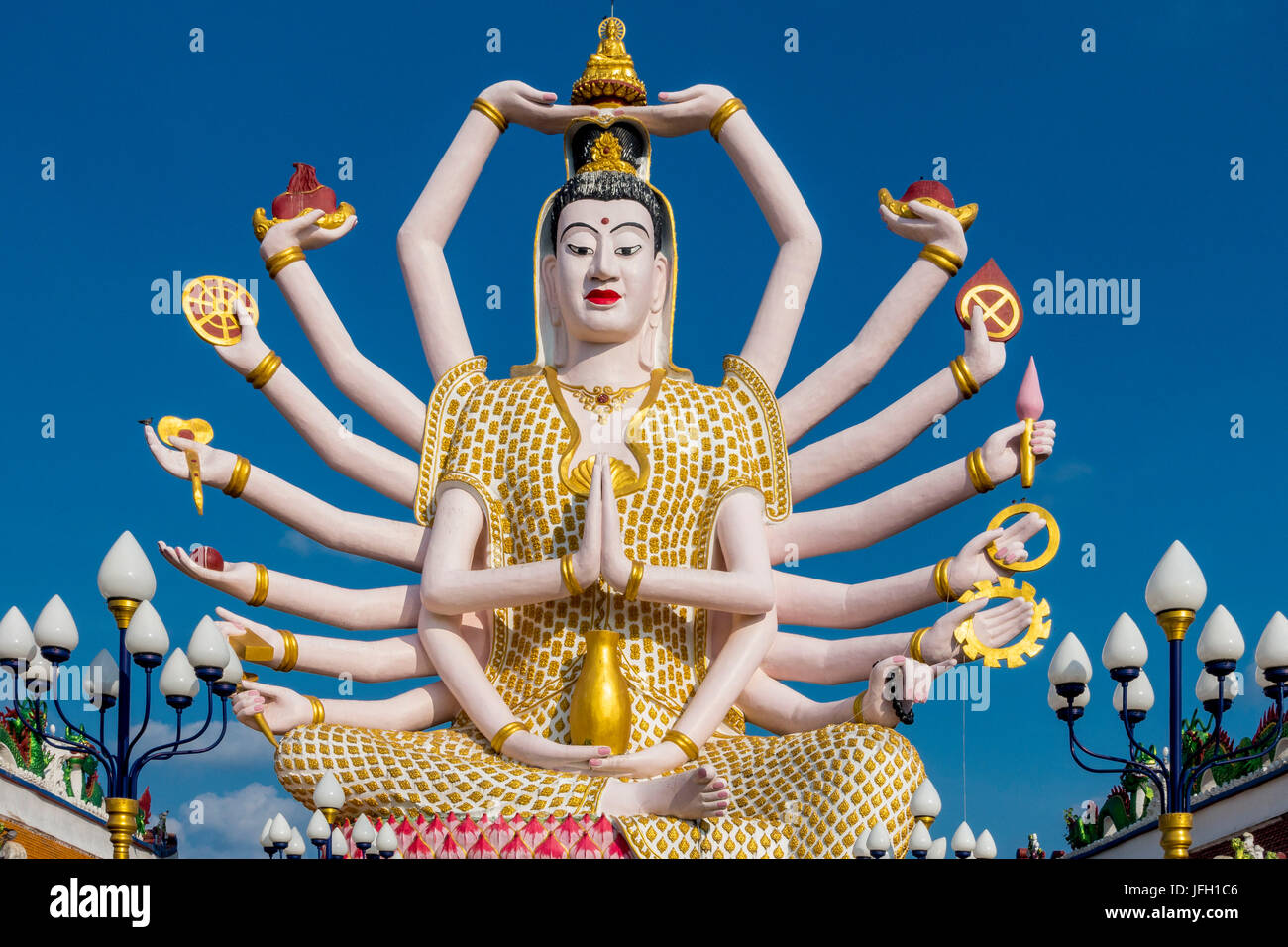 Ajo Suwannaram Dieu temple à Ban Bo Phut, l'île de Ko Samui, Thaïlande, Asie Banque D'Images