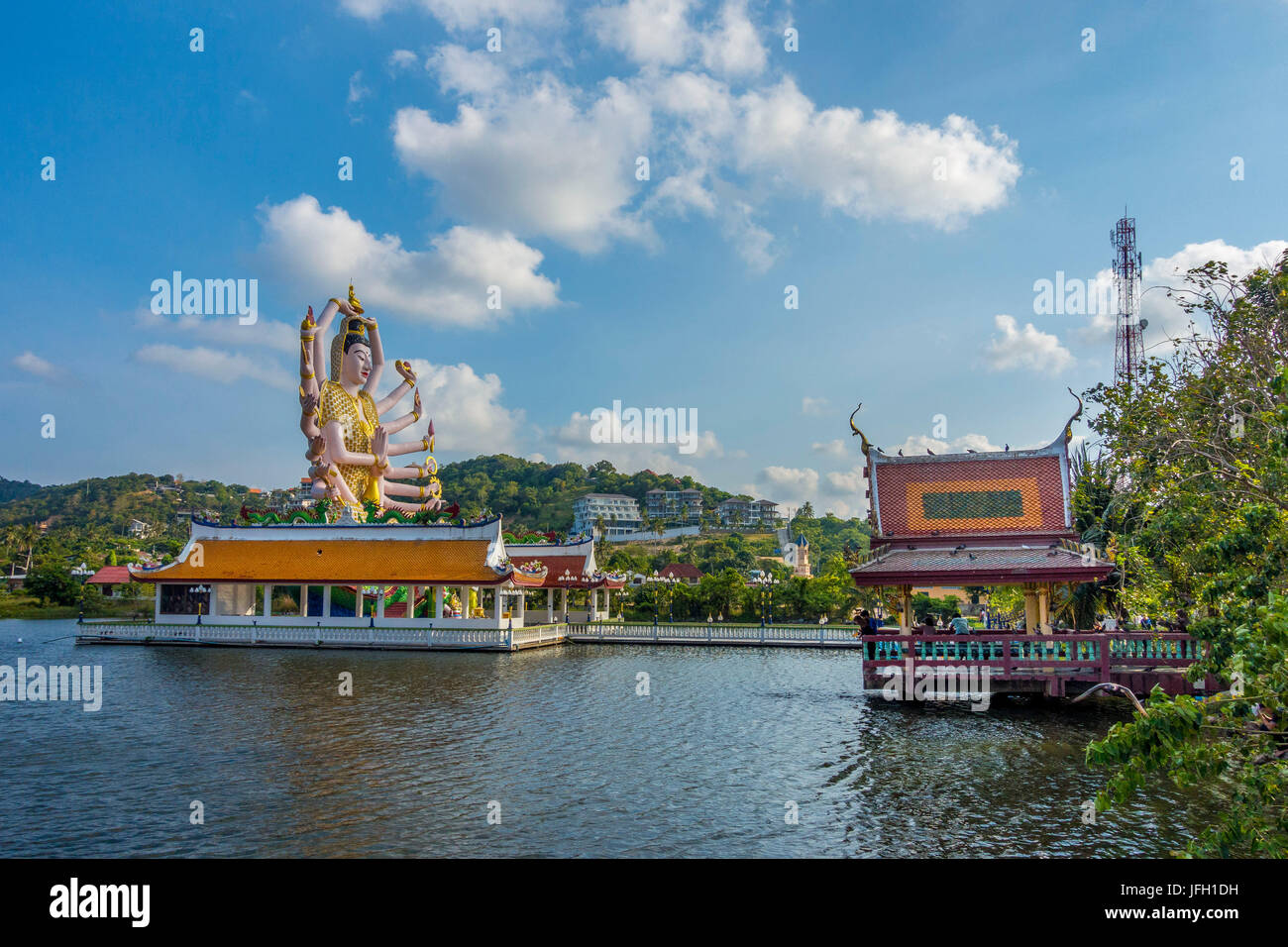 Temple Wat Plai Laem Tempel dans Ban Bo Phut, île de Ko Samui, Thaïlande, Asie Banque D'Images