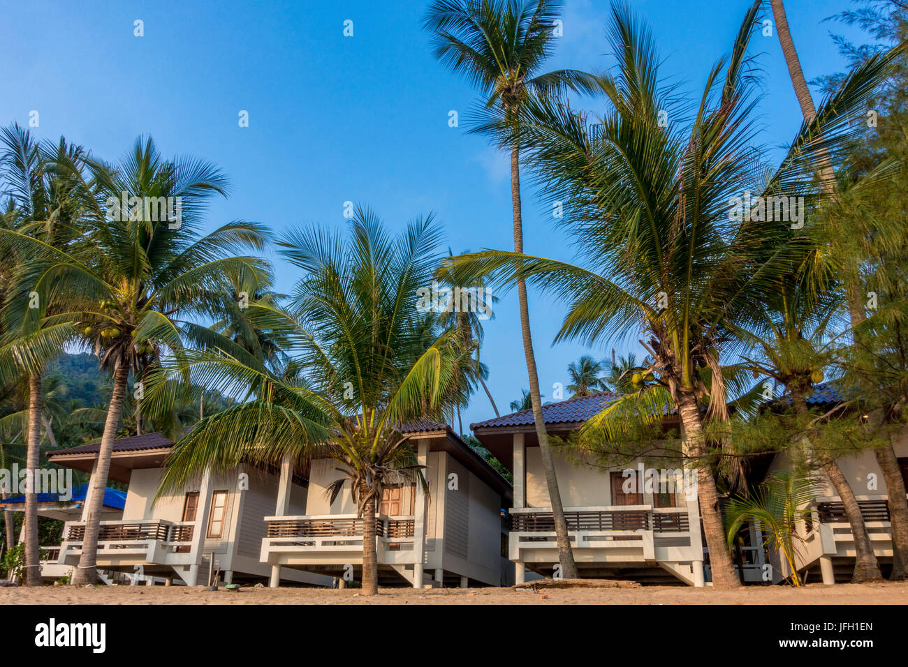 Resort, bungalows à Coral Cove Beach, Golf de Thaïlande, Ko Samui, Thaïlande du sud, la Thaïlande, l'Asie Banque D'Images