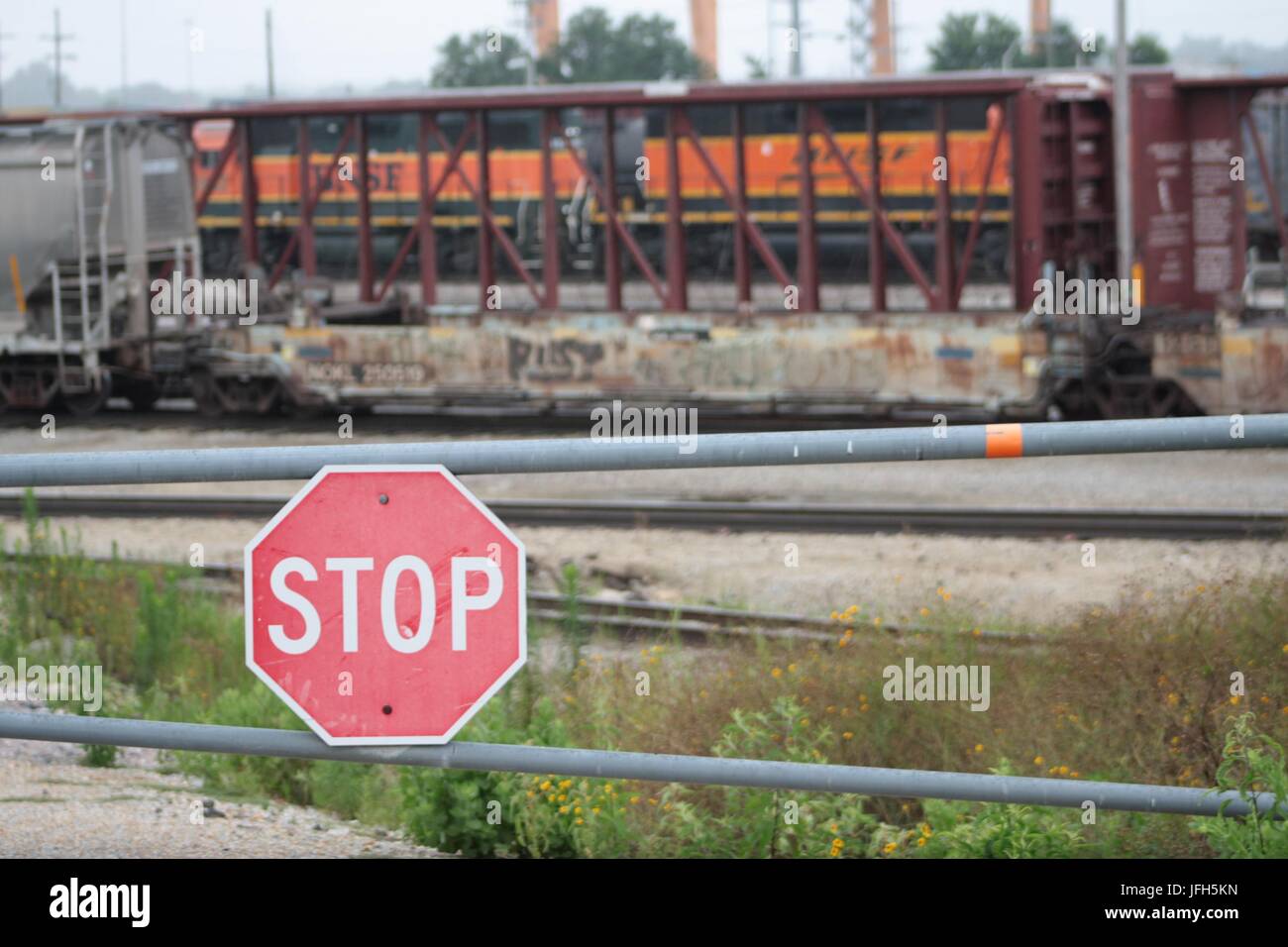 Triage ferroviaire BNSF Banque D'Images