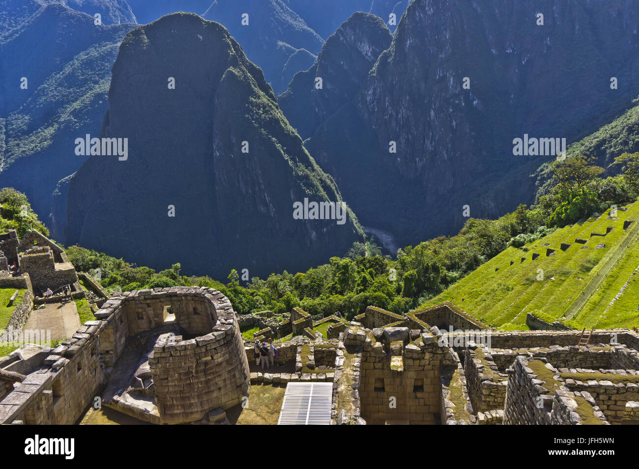 Le Machu Picchu, le Pérou, Amérique du Sud Banque D'Images