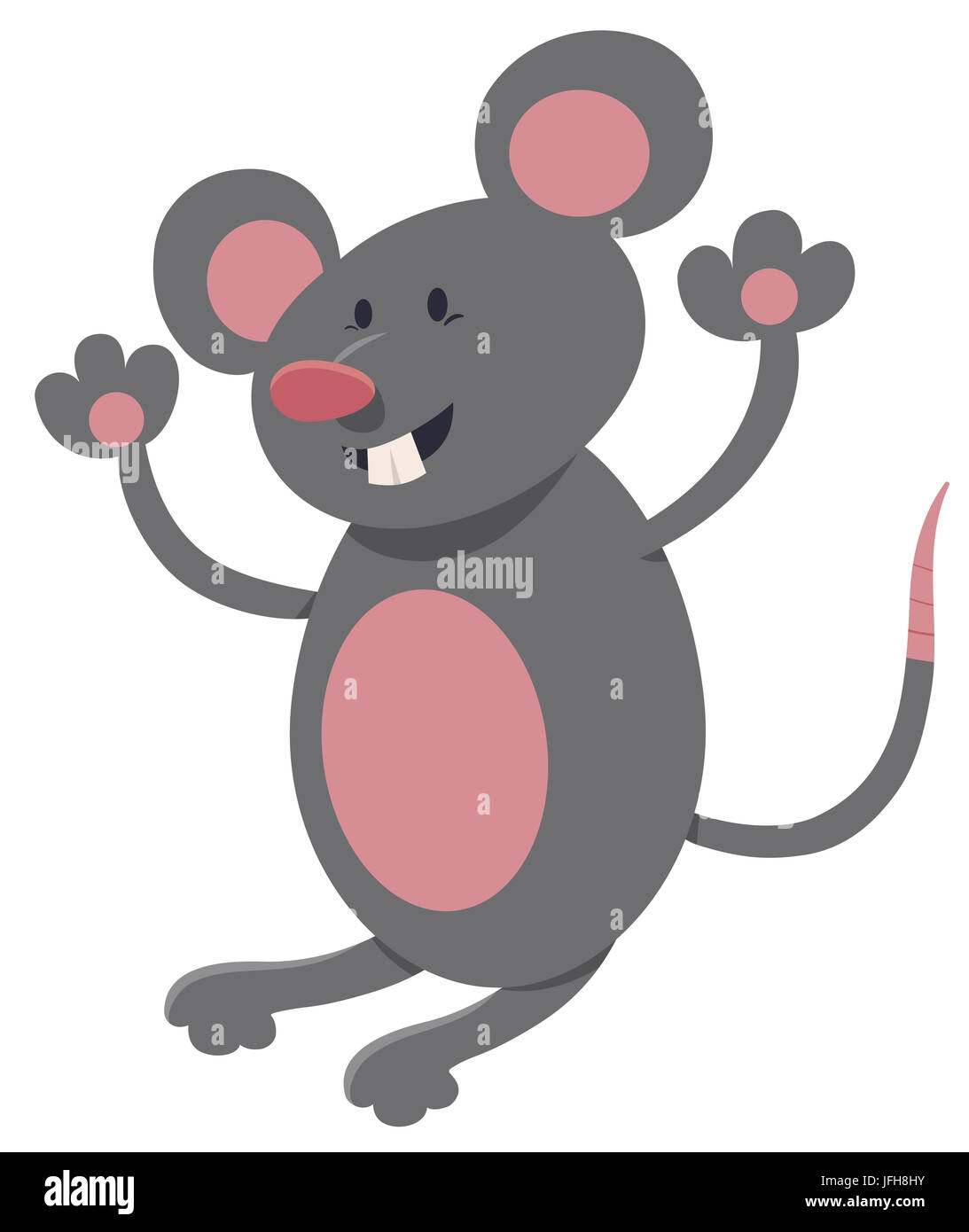 Avec le fromage de la souris cartoon illustration Banque D'Images