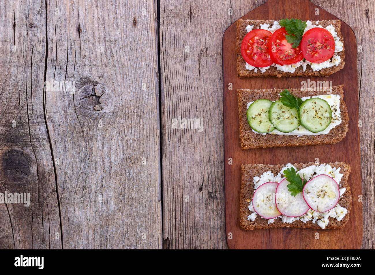 Petit déjeuner sain. Arrière-plan de l'alimentation Banque D'Images