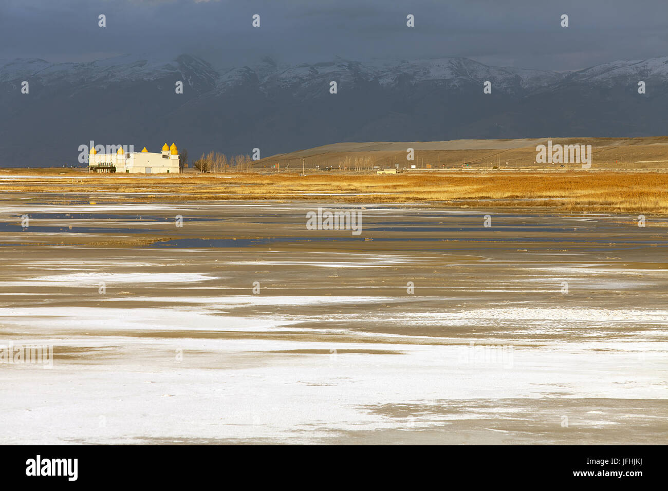 Parc d'état de Silver Sands à Salt Lake City Utah Banque D'Images