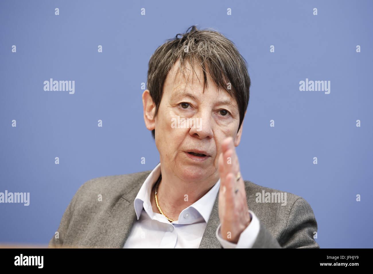 Ministre Barbara Hendricks - projet de loi de fracturation allemand Banque D'Images
