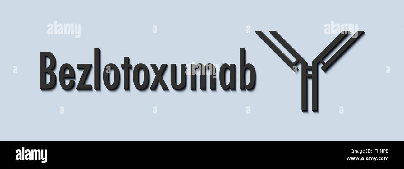 Bezlotoxumab les anticorps monoclonaux. Cibles de la toxine B de Clostridium difficile (TcdB) et est utilisé dans le traitement de l'infection par C. difficile. Banque D'Images