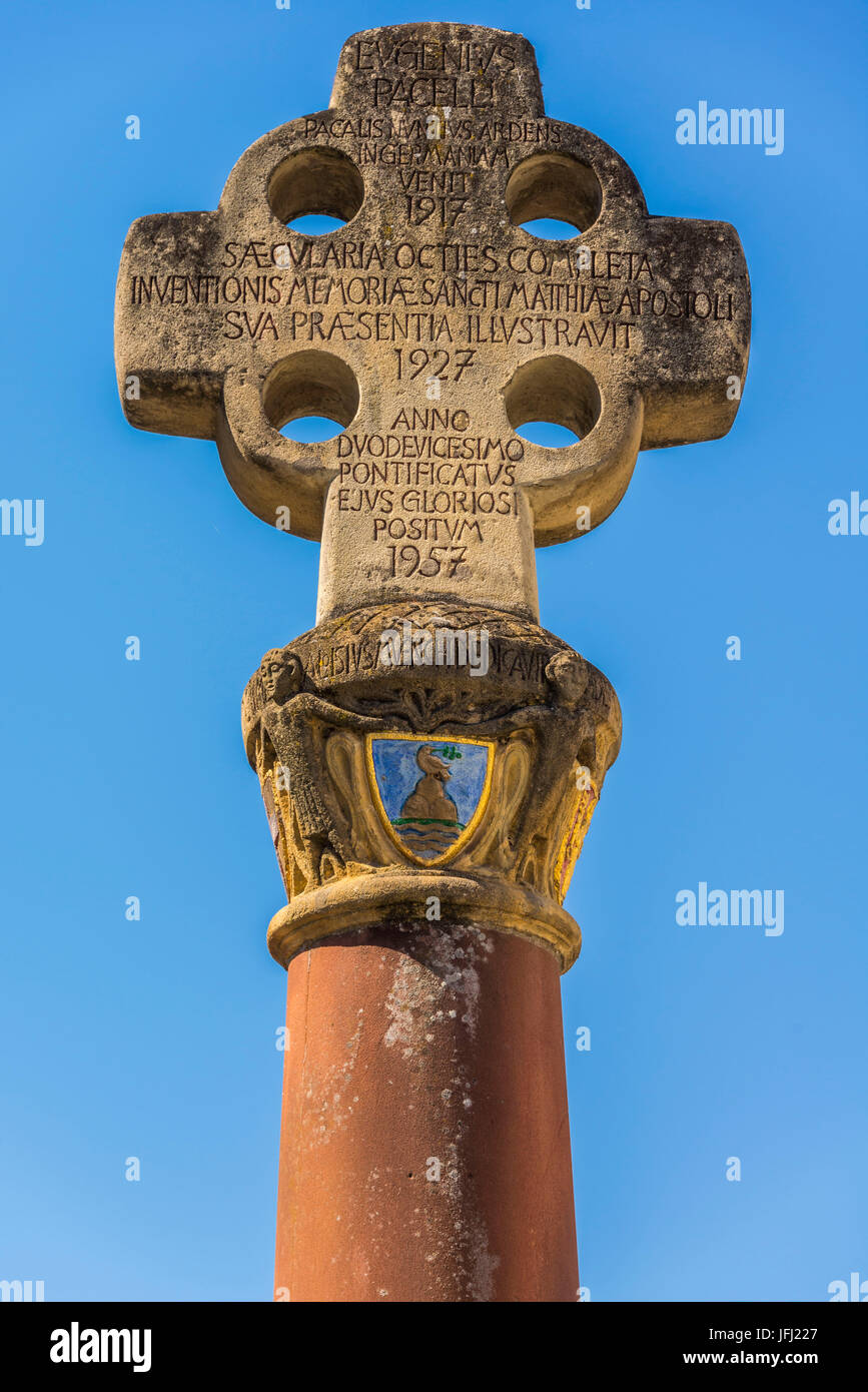 L'Europe, l'Allemagne, Rhénanie-Palatinat, dans la Moselle, vallée de la Moselle, Trèves, abbaye bénédictine Saint Matthias Banque D'Images