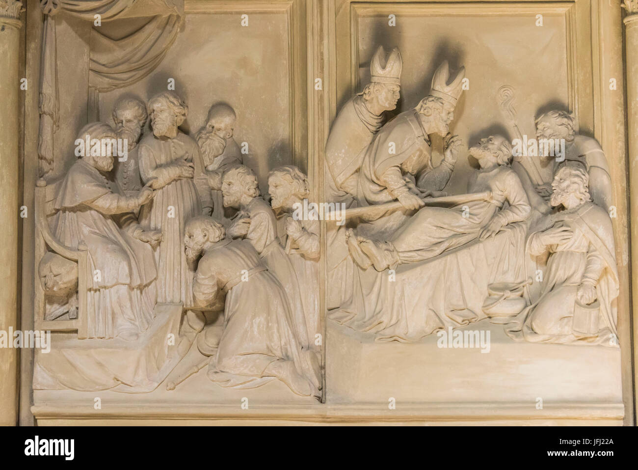 L'Europe, l'Allemagne, Rhénanie-Palatinat, dans la Moselle, vallée de la Moselle, Trèves, abbaye bénédictine Saint Matthias Banque D'Images