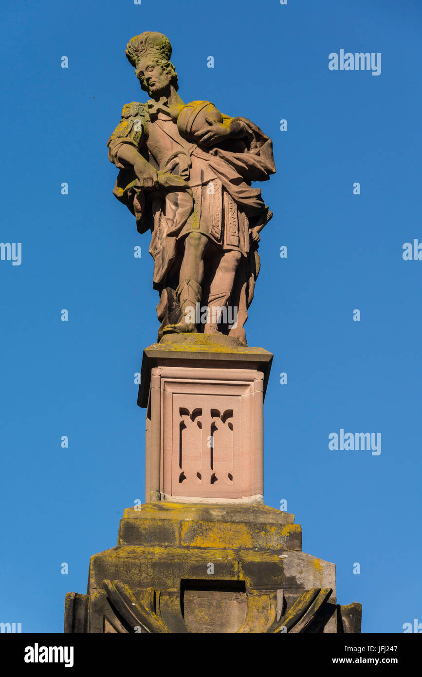 L'Europe, l'Allemagne, Rhénanie-Palatinat, dans la Moselle, vallée de la Moselle, Trèves, pont romain, colonne de Constantin (Trèves) Banque D'Images