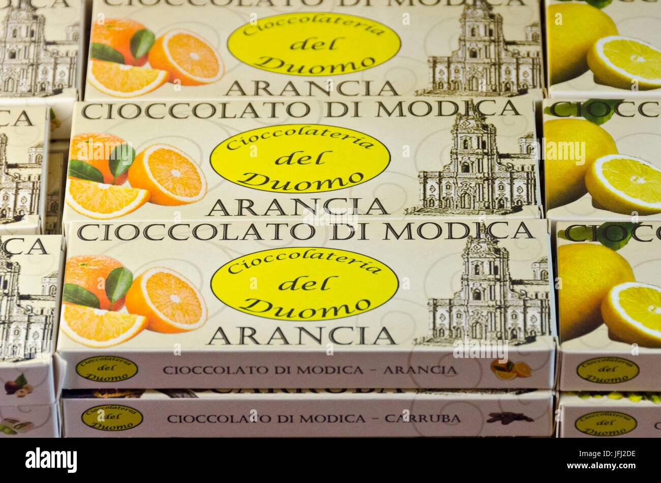 L'Italie, le sud de l'Italie, Sicile, Sicile, province de Ragusa, Modica, Modica Alta, chocolat, Cioccolato di Modica Banque D'Images