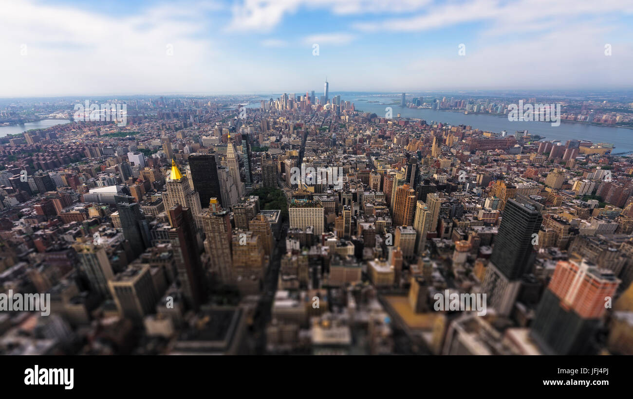 Vue sur l'Empire State Building, New York City, ETATS UNIS Banque D'Images