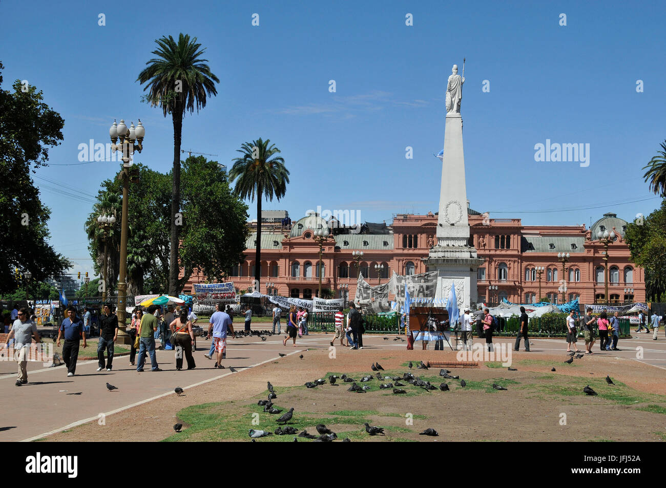 L'Amérique du Sud, Argentine, Buenos Aires Plaza de Mayo, Casa Rosada Banque D'Images