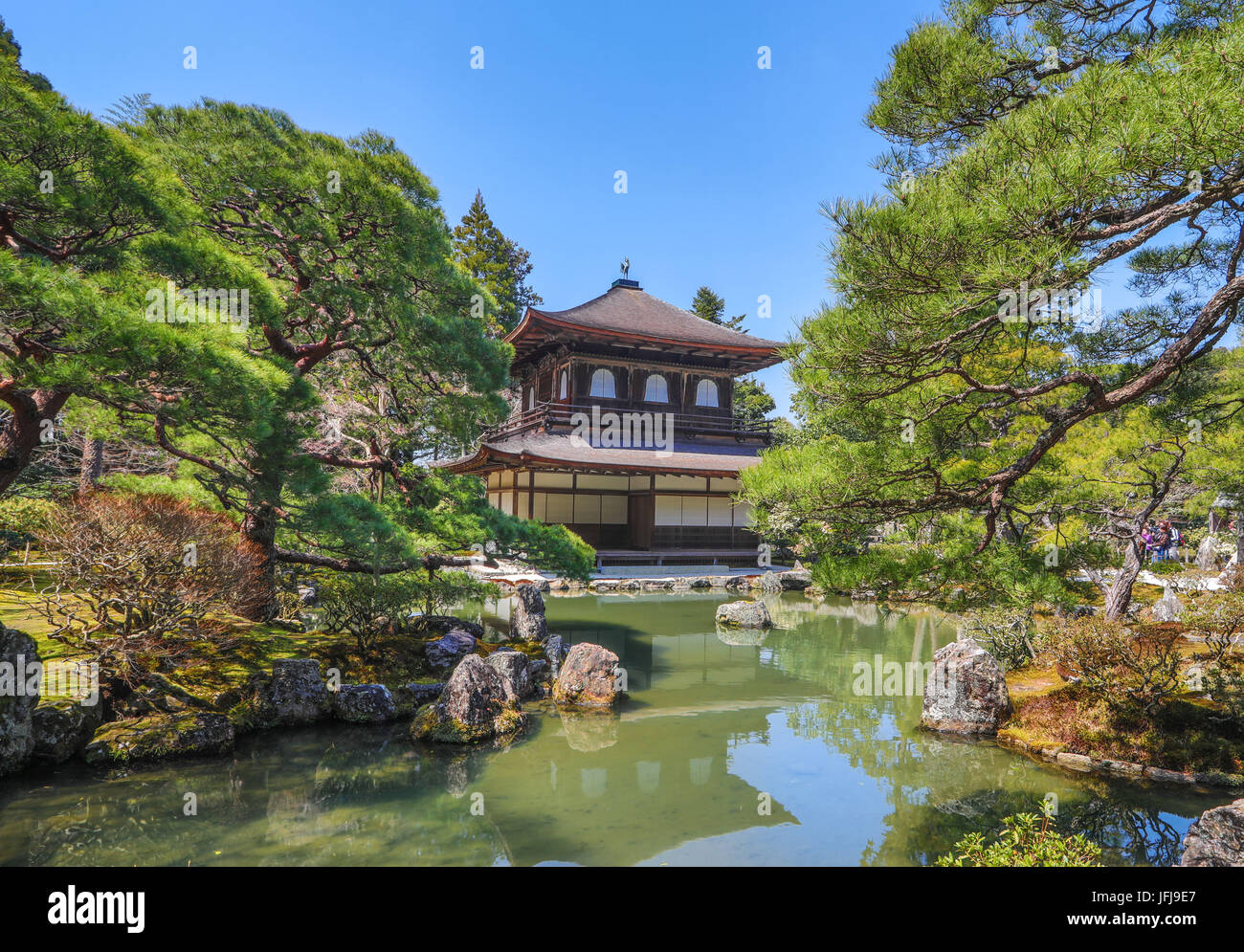 Le Japon, la ville de Kyoto, Ginkaku-Ji Pavilion Banque D'Images