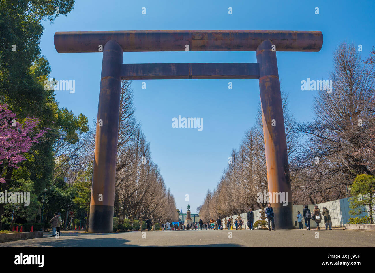 Le Japon, la ville de Tokyo, temple Yasukuni jinja Banque D'Images