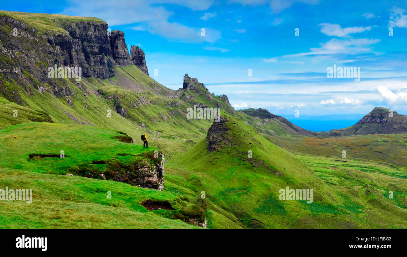 Quiraing, île de Skye, Ecosse Europe Banque D'Images