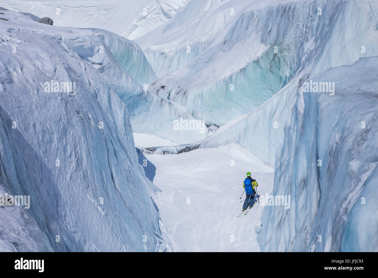 Vallè Blanche glacier - Courmayeur - Chamonix - Alpes - passage de l'Europe Banque D'Images