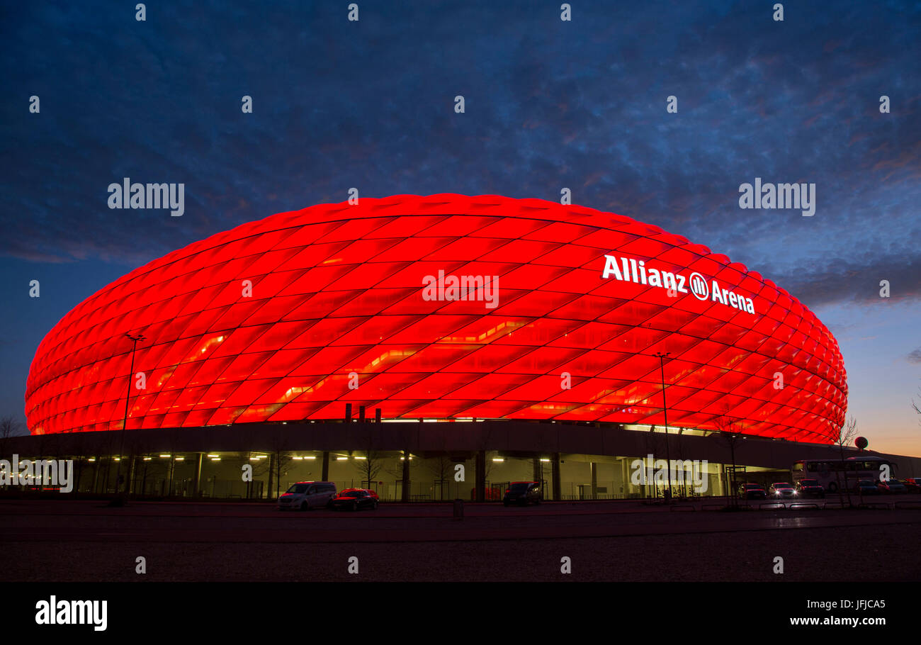 L'Europe, l'Allemagne, Munich, le Bayern Munchen's Soccer Stadium Banque D'Images