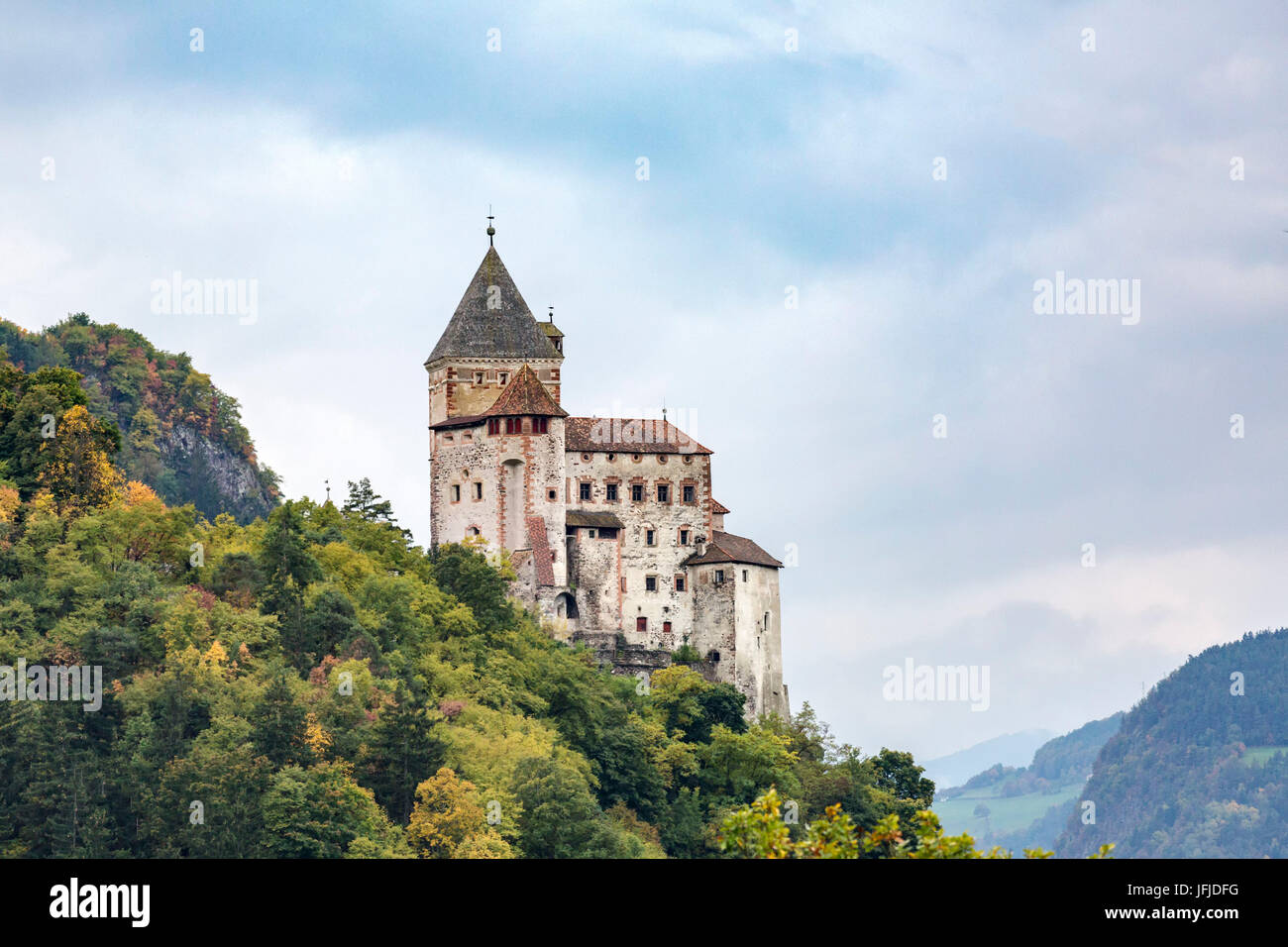 Trstburg, Castelforte, Ponte Gardena, Val d'Isarco, Bolzano, Trentin-Haut-Adige - Sudtirol, Italie, Europe, Banque D'Images