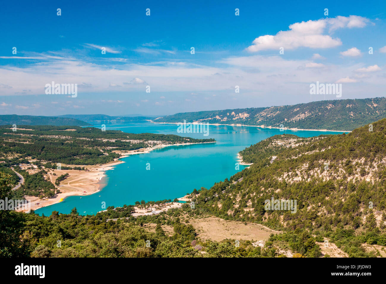 France, Alpes de Haute Provence, Parc Naturel Régional du Verdon (Parc Naturel Régional du Verdon), le lac de Sainte Croix Banque D'Images