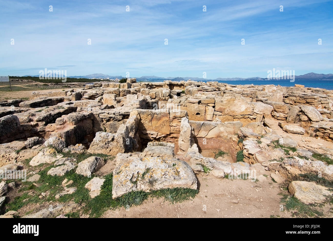 Fils du vrai nécropole avec des vestiges de 700ème siècle avant J.-C. à Majorque, îles Baléares, Espagne. Banque D'Images