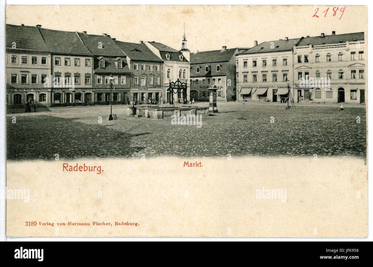 02189-Radeburg-1901-Markt-Brück & Sohn Kunstverlag Banque D'Images