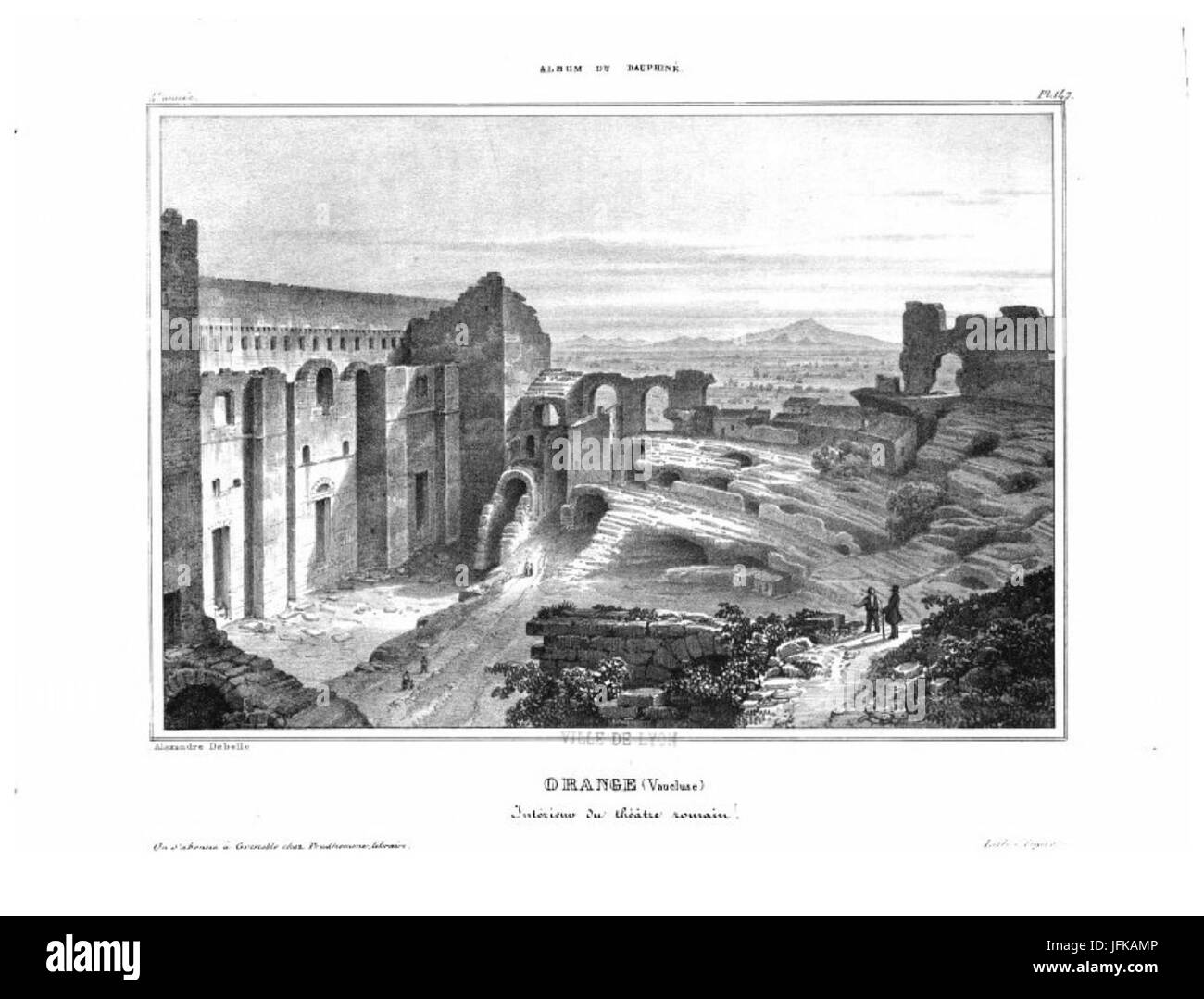 Album 494 Dauphiné, Orange (Vaucluse), l'intérieur du théatre romain, par AD Banque D'Images