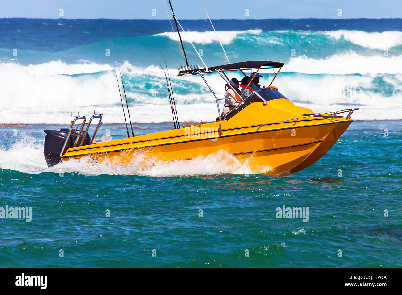 La pêche en haute mer àSimangaliso-Wetland j-Park Afrique du Sud Banque D'Images