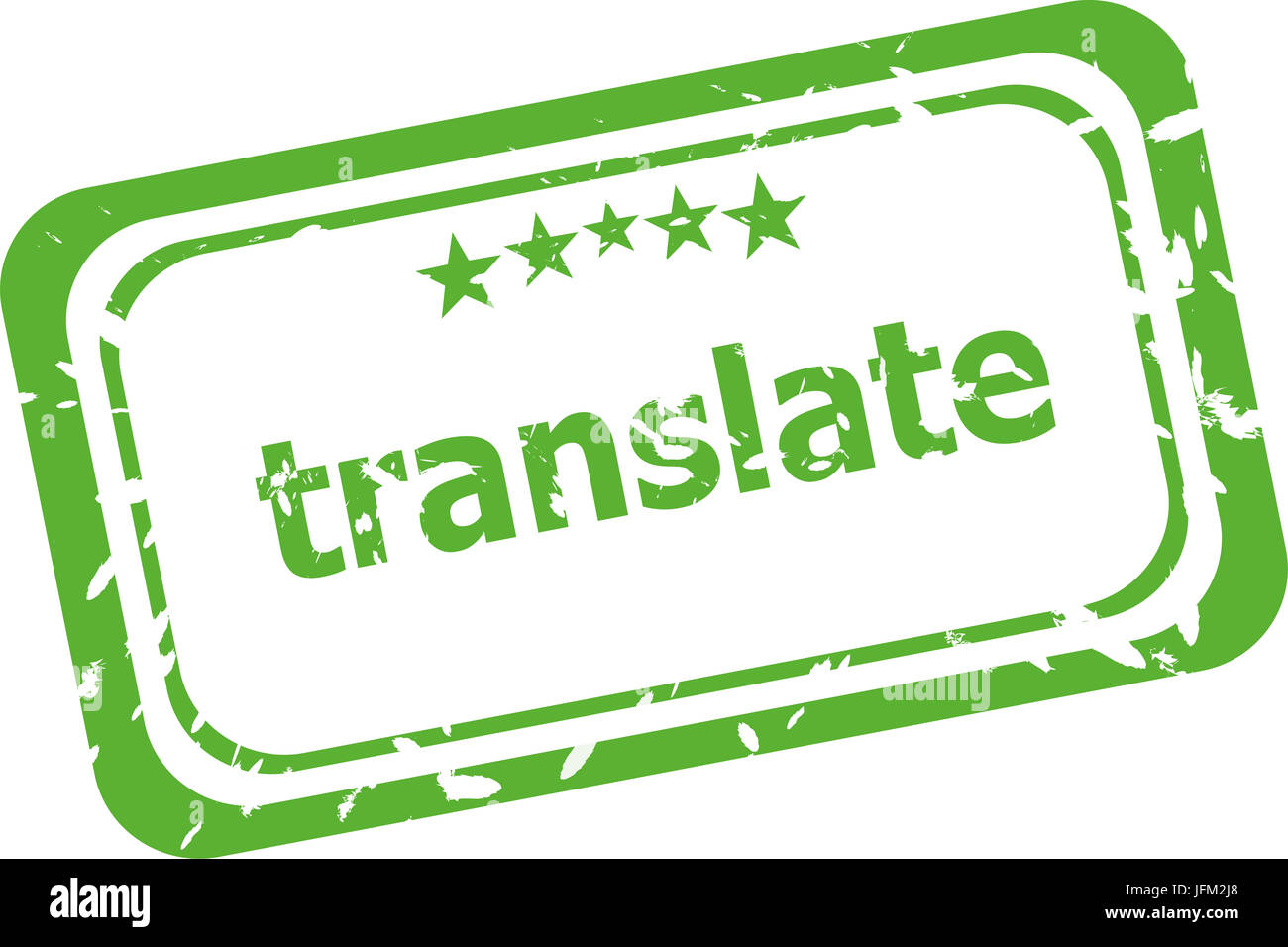 Translate grunge rubber stamp isolé sur fond blanc Banque D'Images