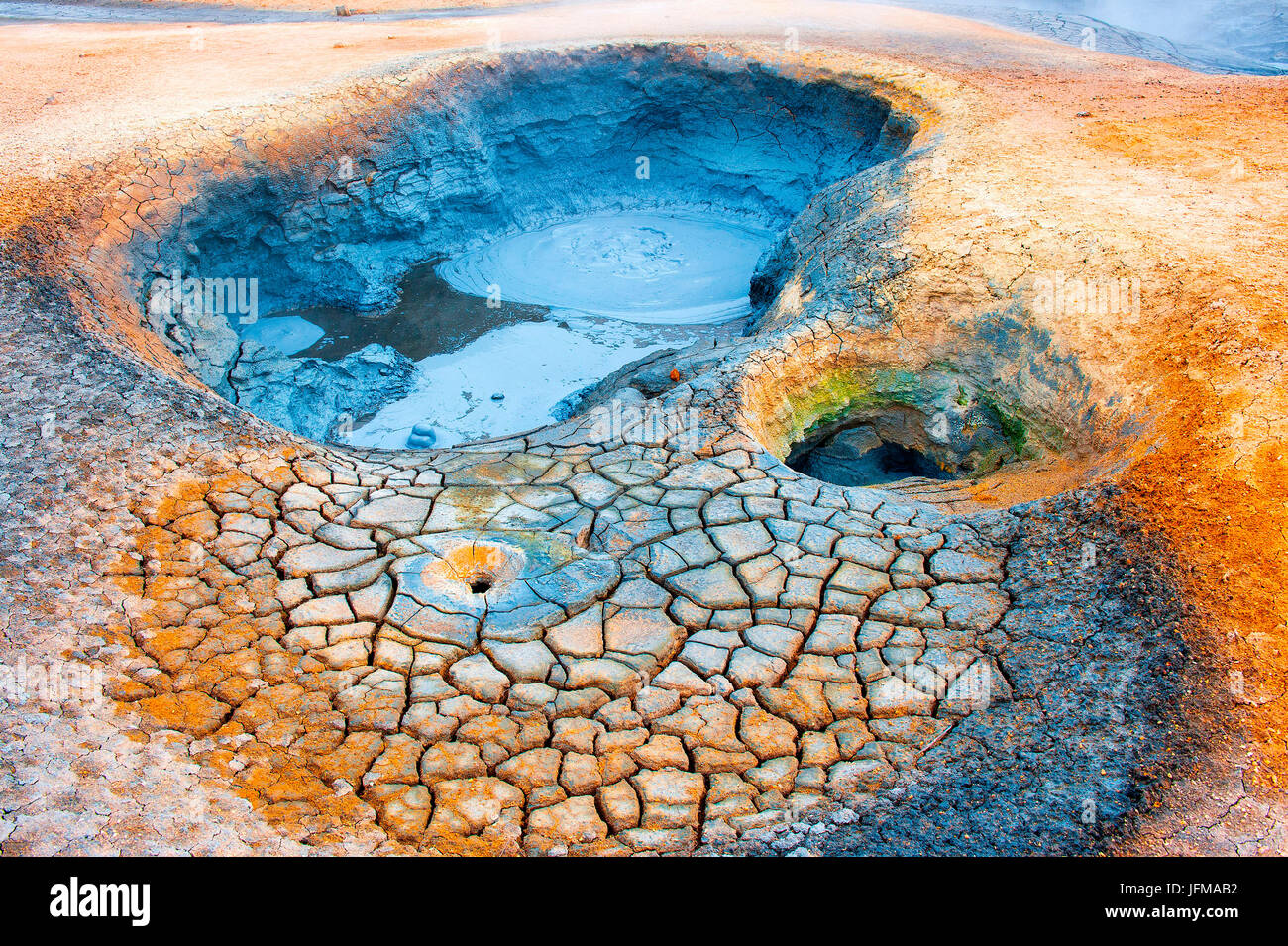 Zone géothermique Hverir près du lac Myvatn, Islande, Europe, boue, Banque D'Images