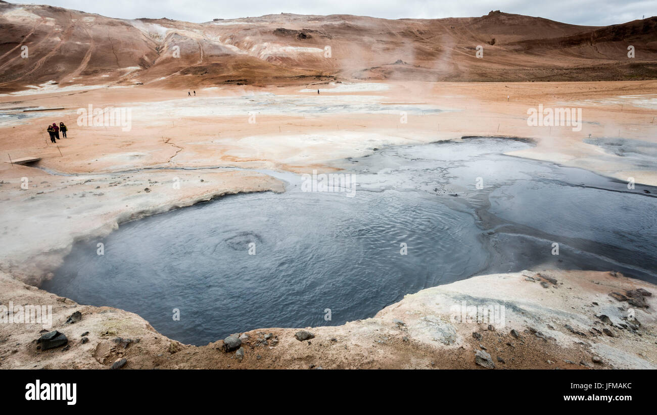 Zone géothermique Hverir, Islande, Europe, Banque D'Images