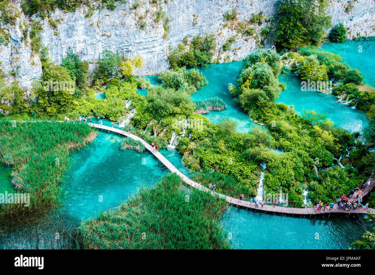 Le parc national des Lacs de Plitvice, Croatie, Europe, Banque D'Images