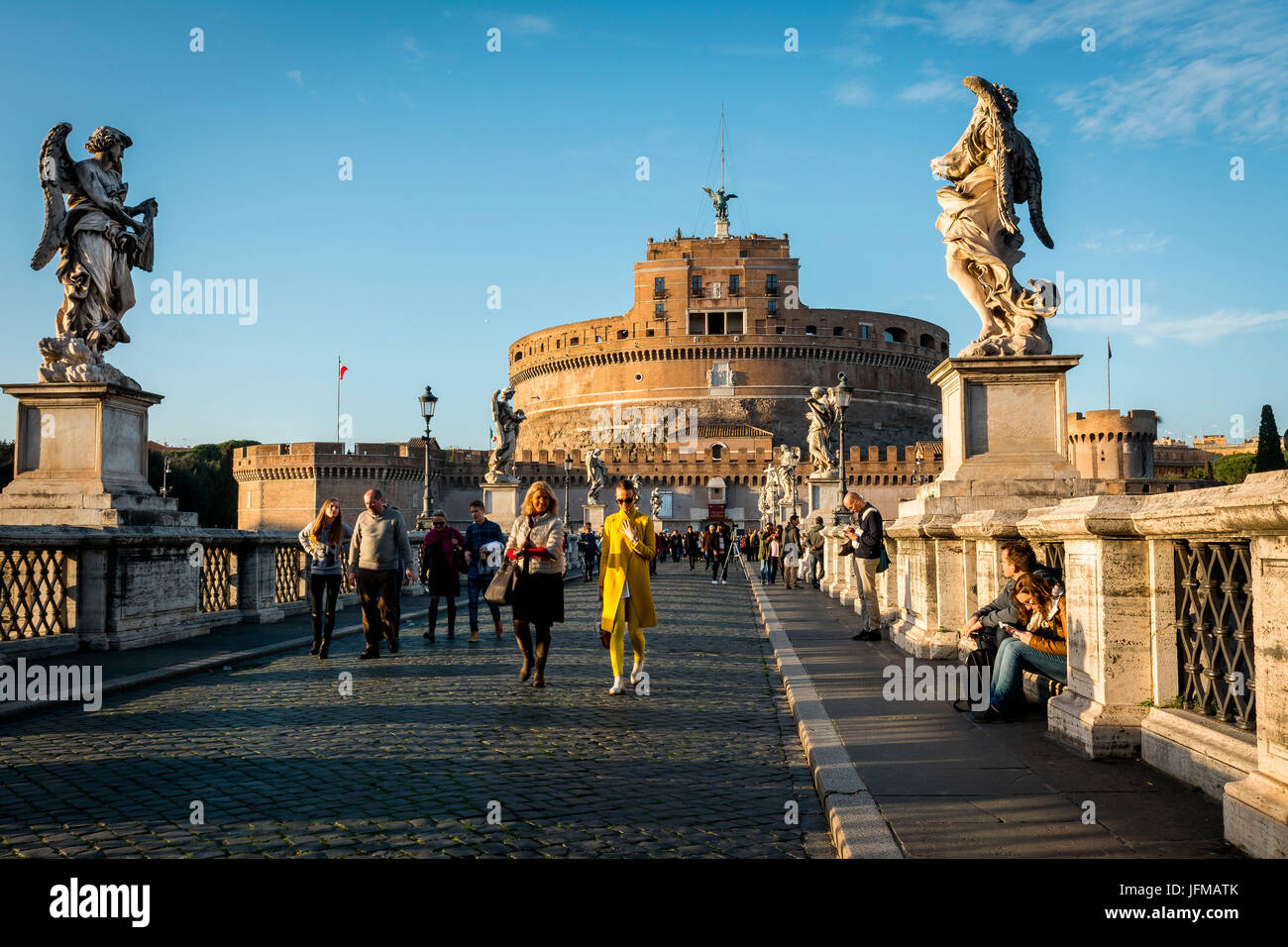 Rome, Latium, Italie, mausolée d'Hadrien, Castel Sant'Angelo Banque D'Images