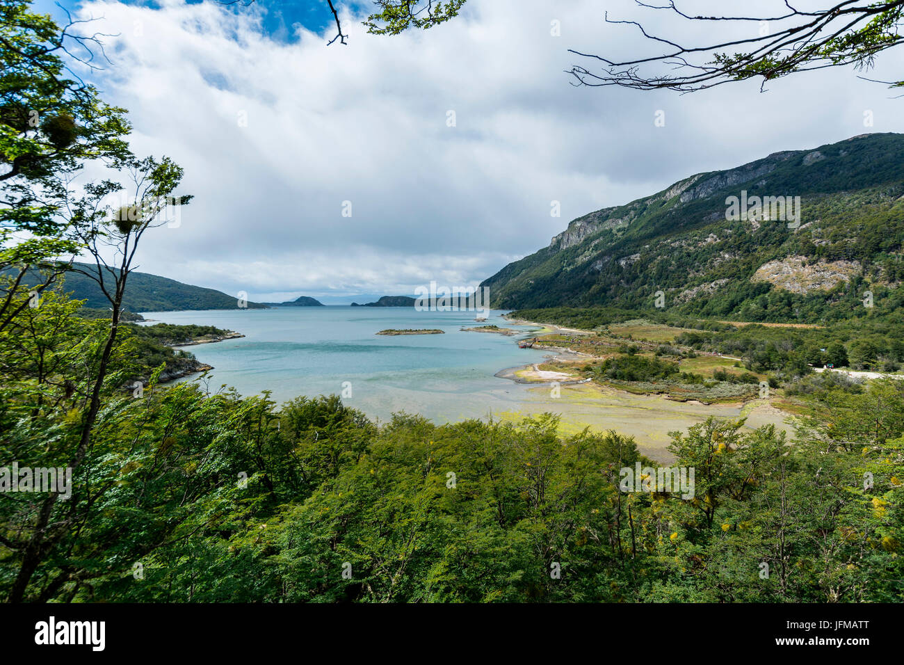 L'Argentine, la Patagonie, le Parc National Terre de Feu, l'Antarctique et l'îles de l'Atlantique Sud, Ushuaia, la baie Lapataia Banque D'Images
