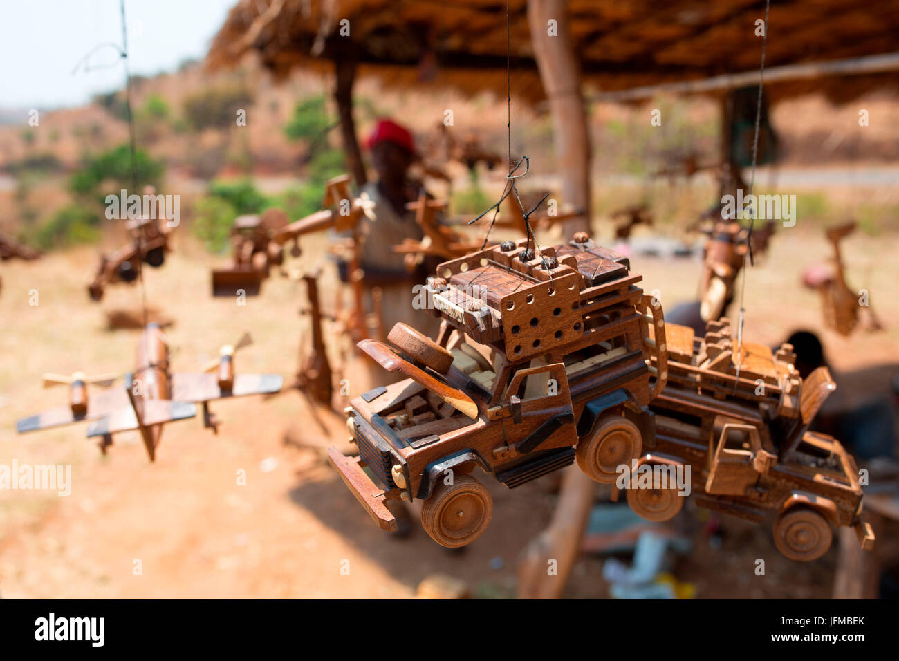 L'Afrique, Malawi, Lilongwe district, de l'artisanat du bois Banque D'Images