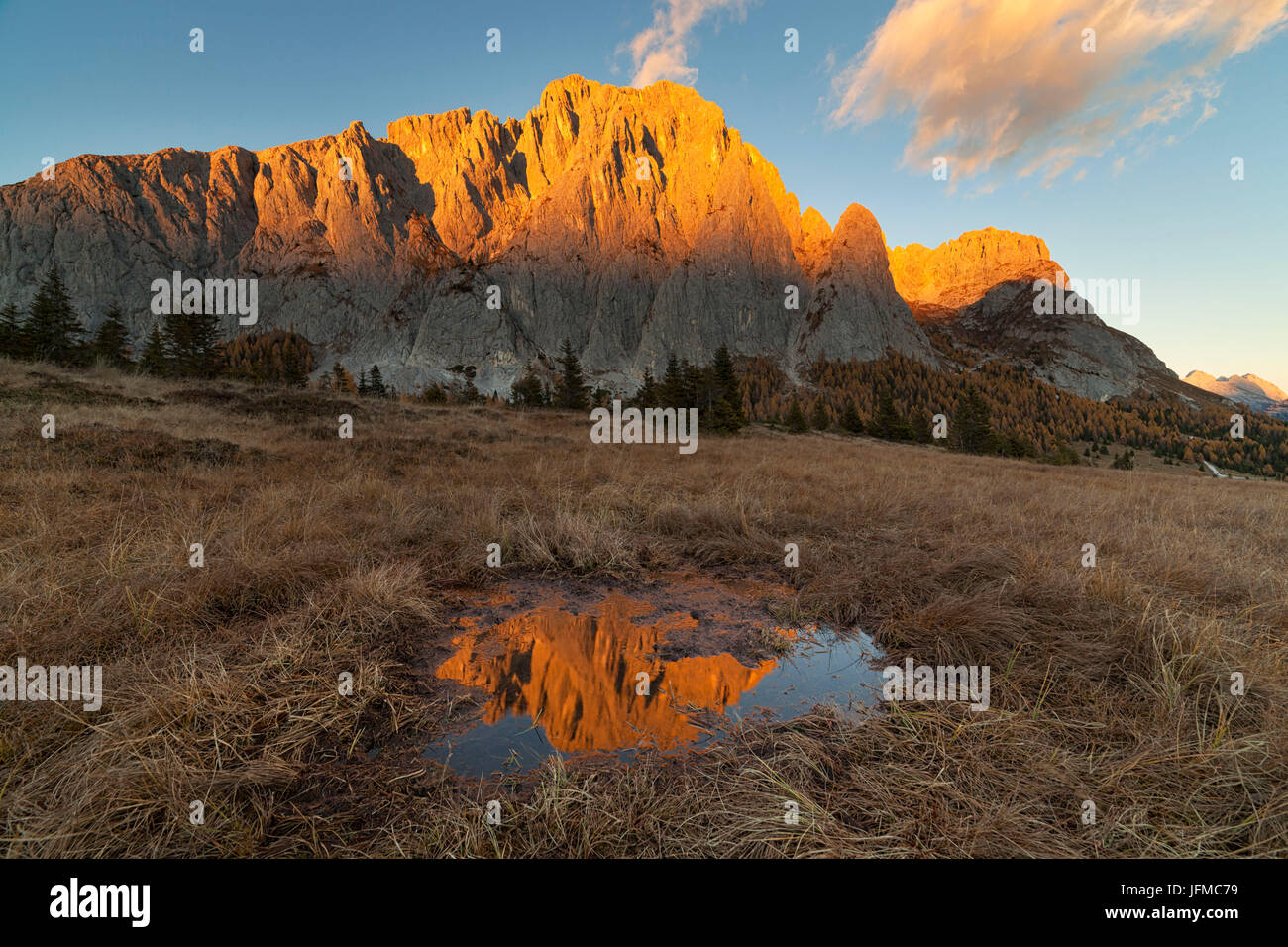 Mont Peralba, Piave en amont, les Alpes Carniques, Sappada, Padova, Veneto, Italie, Banque D'Images