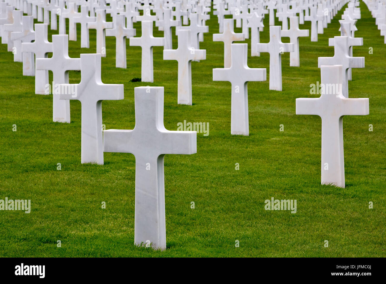 Colleville-sur-mer, Normandie, France, cimetière Américain Banque D'Images