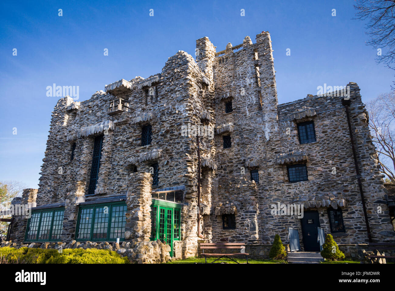 USA, New York, East Haddam, parc d'état de Gillette Castle, ancienne maison en pierre de l'acteur William Gillette Banque D'Images