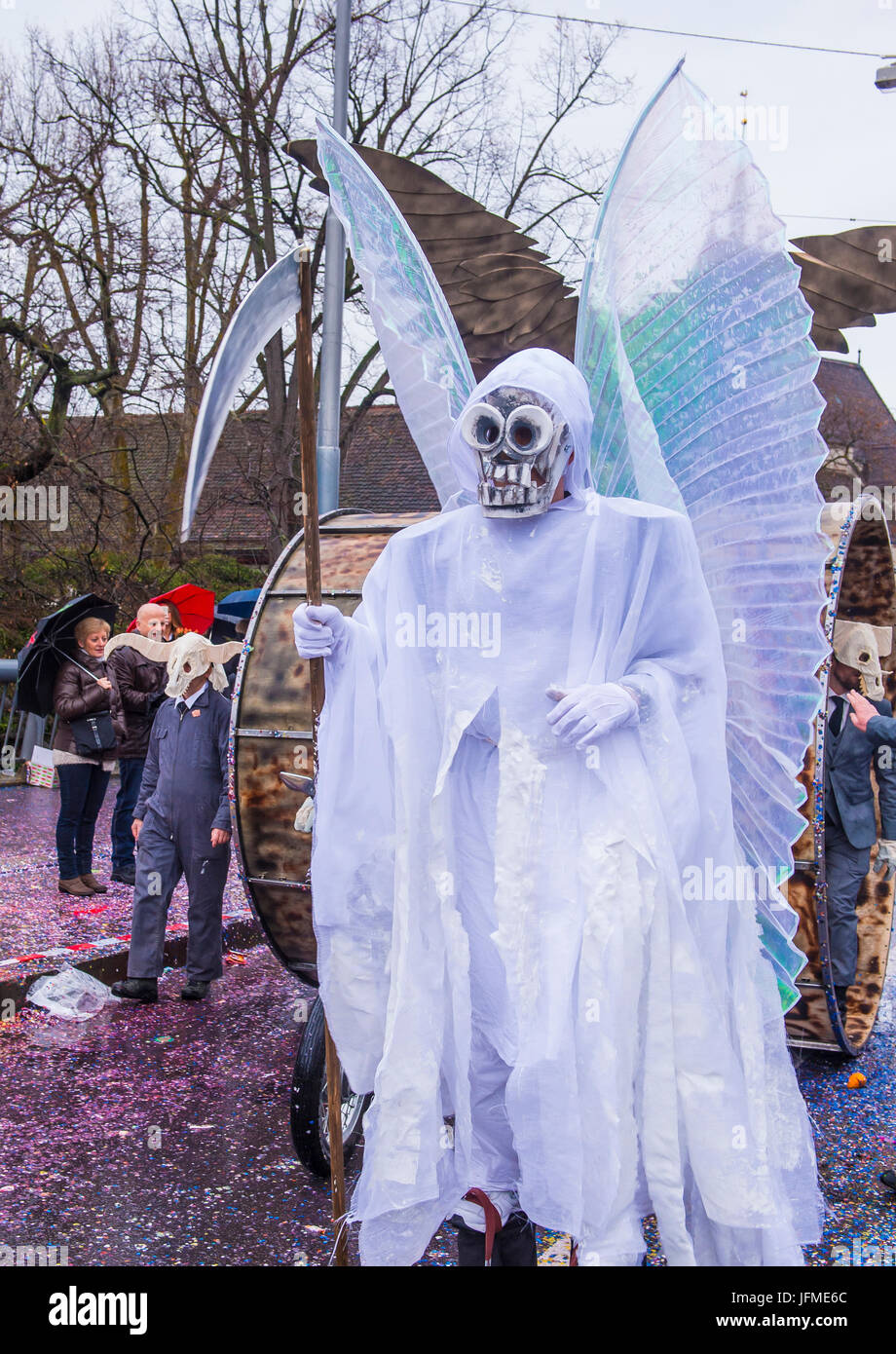 Les participants au carnaval de Bâle à Bâle , Suisse Banque D'Images